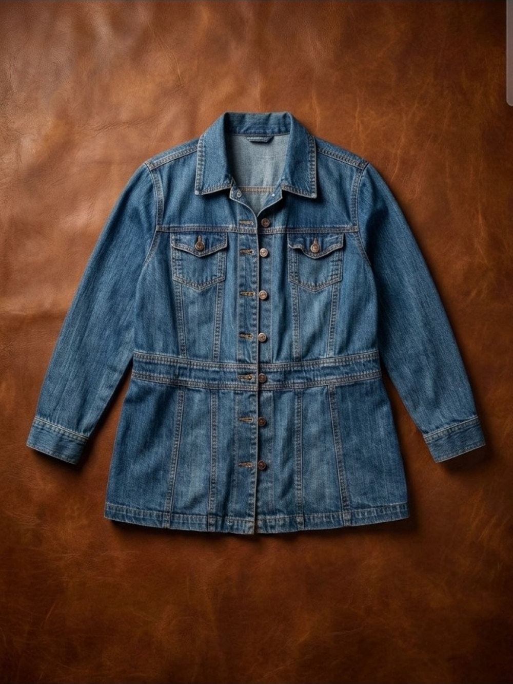 Roaman's Classic Blue Denim Jacket